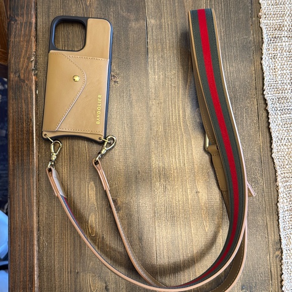 Bandolier KIMBERLY Crossbody Phone Case in Tan/Gold - Picture 7 of 8